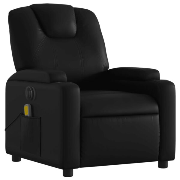 vidaXL Electric Massage Recliner Chair Black Faux Leather - Image 3