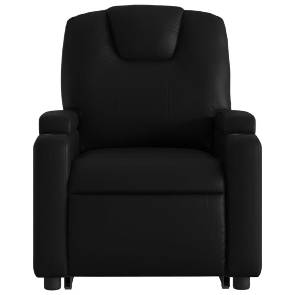 vidaXL Stand up Massage Recliner Chair Black Faux Leather - Image 8