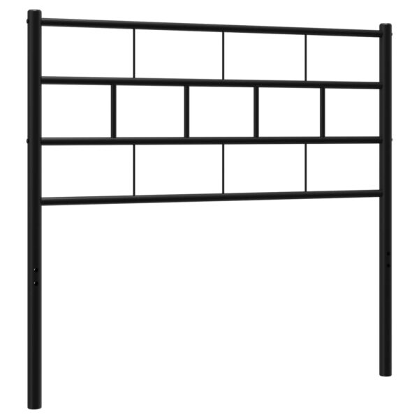 vidaXL Metal Headboard Black 39.4" - Image 2