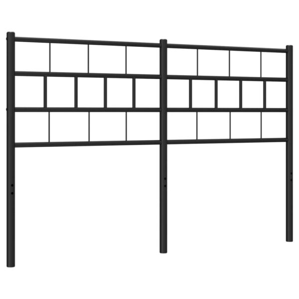 vidaXL Metal Headboard Black 53.1" - Image 2