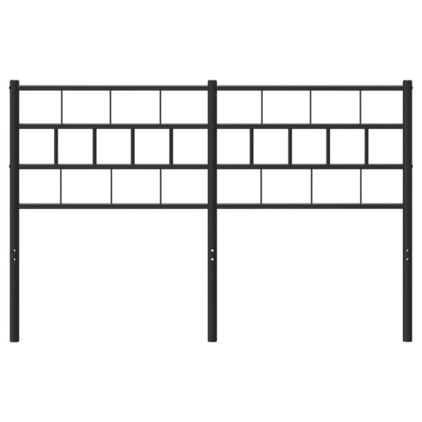 vidaXL Metal Headboard Black 53.1" - Image 3