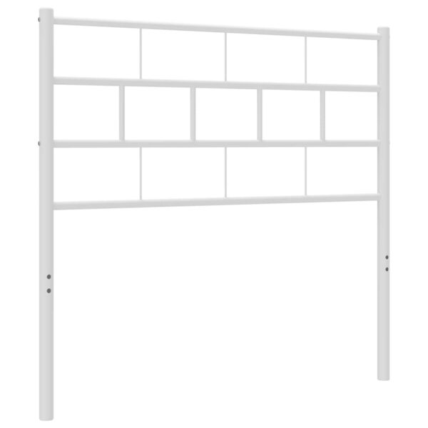 vidaXL Metal Headboard White 39.4" - Image 2