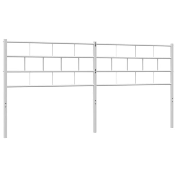 vidaXL Metal Headboard White 76" - Image 5