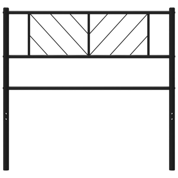 vidaXL Metal Headboard Black 39.4" - Image 3