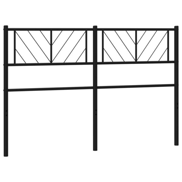 vidaXL Metal Headboard Black 53.1" - Image 2