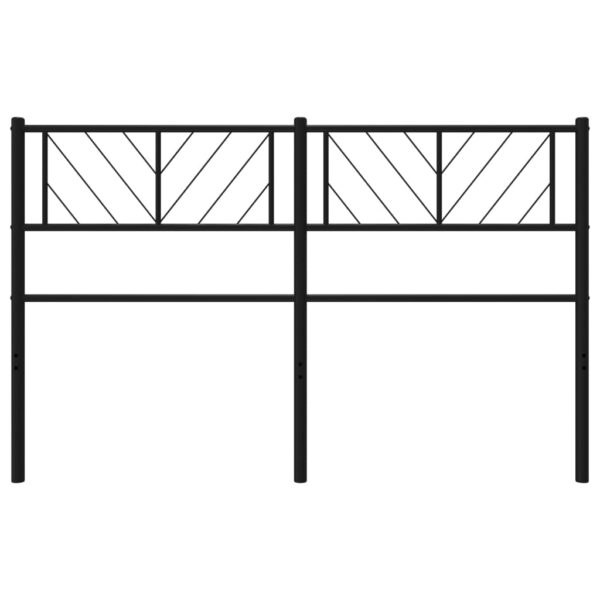 vidaXL Metal Headboard Black 53.1" - Image 3