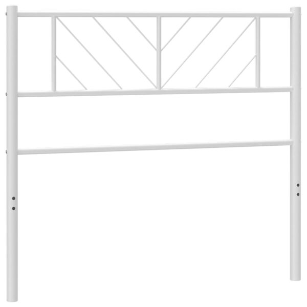 vidaXL Metal Headboard White 39.4" - Image 2