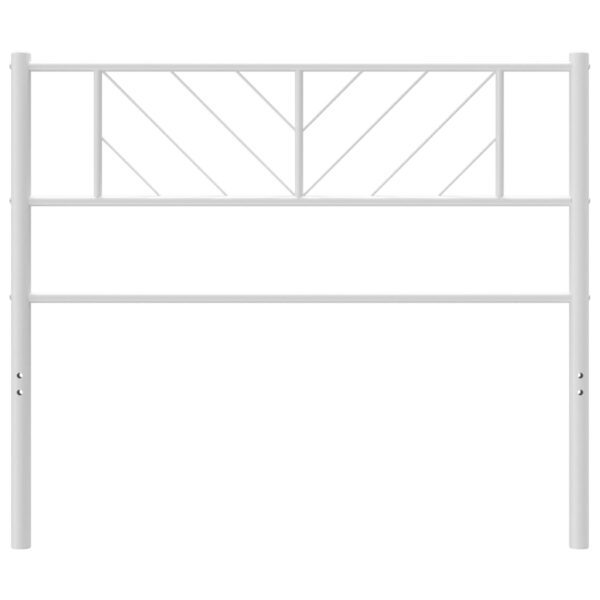 vidaXL Metal Headboard White 39.4" - Image 3