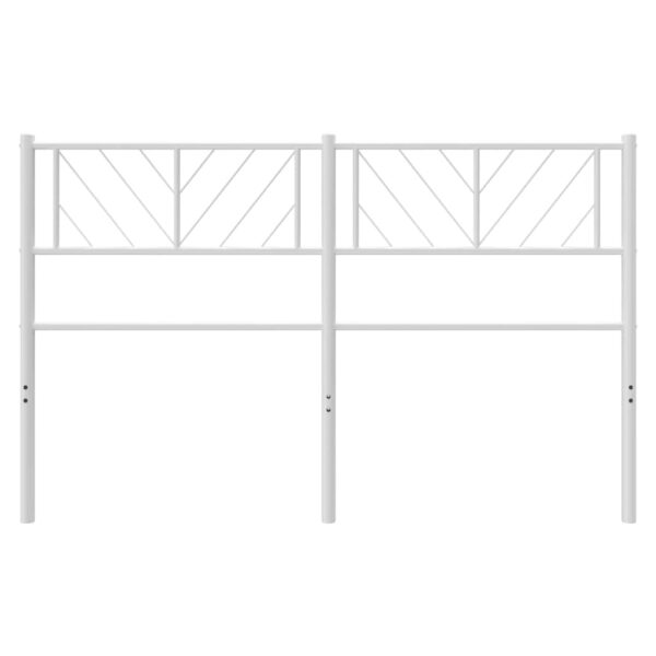 vidaXL Metal Headboard White 53.1" - Image 3