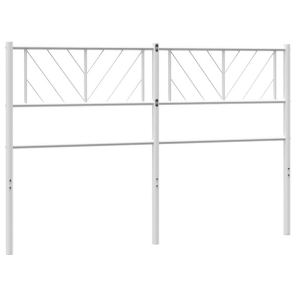 vidaXL Metal Headboard White 53.1" - Image 5