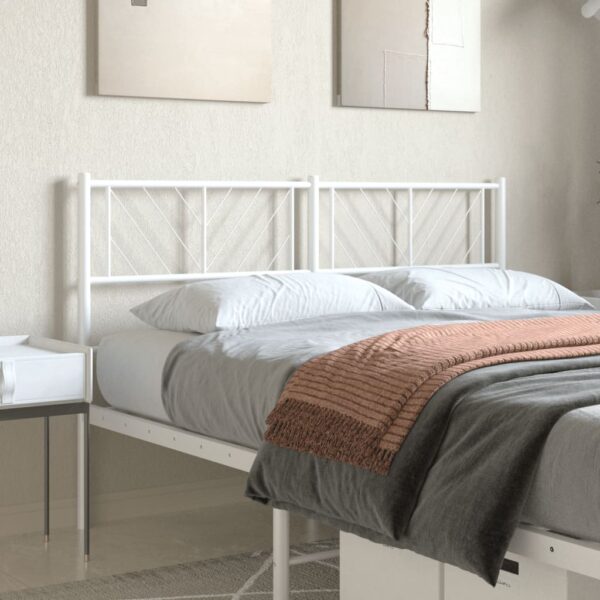 vidaXL Metal Headboard White 53.1"