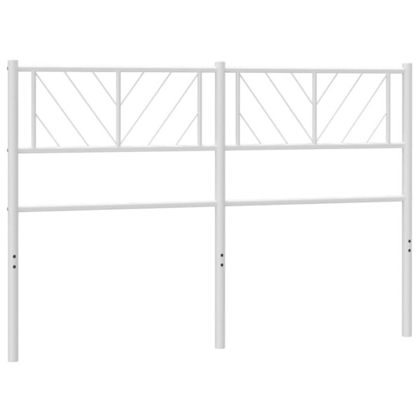 vidaXL Metal Headboard White 59.1" - Image 2