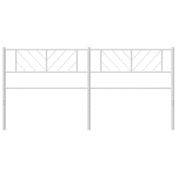 vidaXL Metal Headboard White 70.9" - Image 3