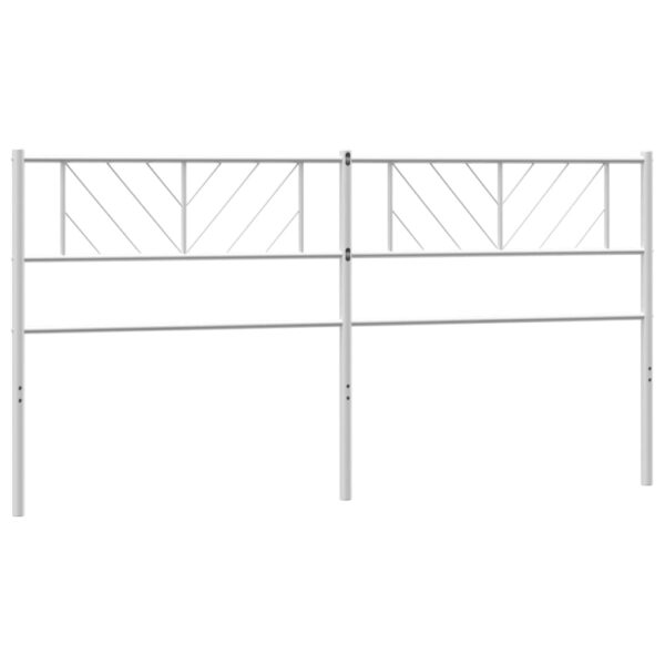 vidaXL Metal Headboard White 70.9" - Image 5