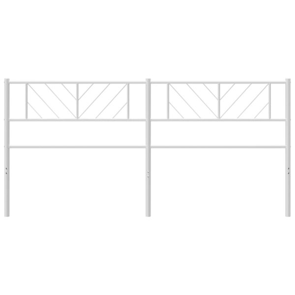 vidaXL Metal Headboard White 76" - Image 3