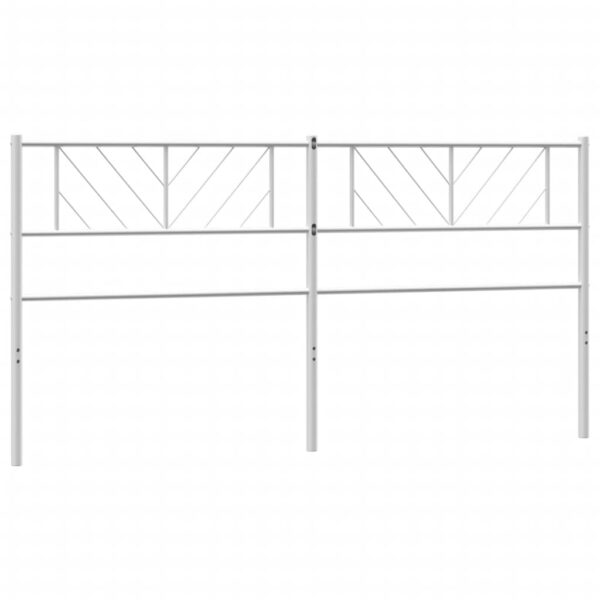 vidaXL Metal Headboard White 76" - Image 5