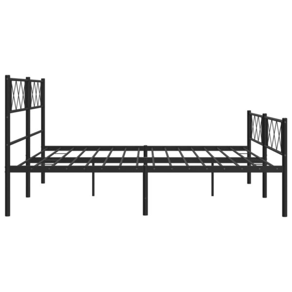 vidaXL Metal Bed Frame with Headboard&Footboard Black 72"x83.9" California King - Image 6