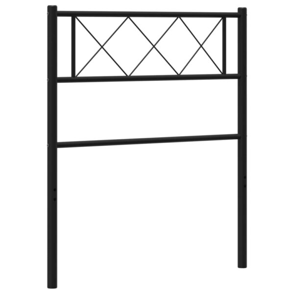 vidaXL Metal Headboard Black 39.4" - Image 2