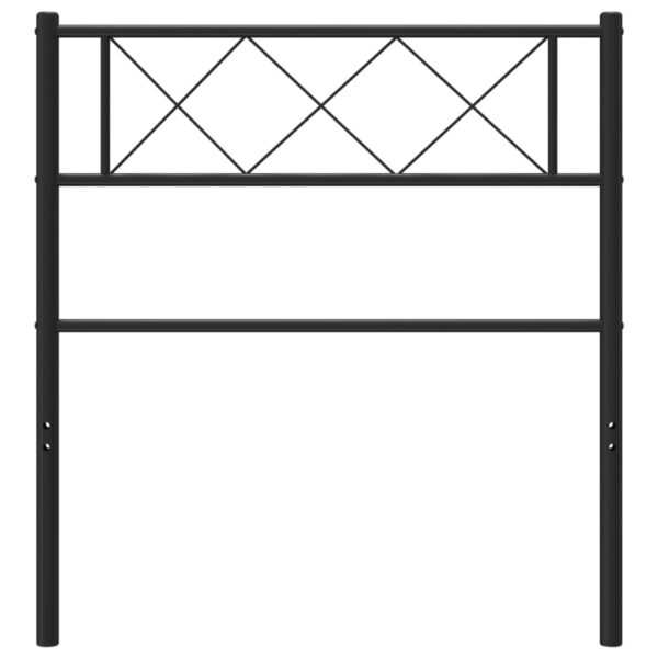 vidaXL Metal Headboard Black 39.4" - Image 3