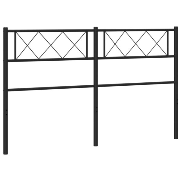 vidaXL Metal Headboard Black 59.1" - Image 2