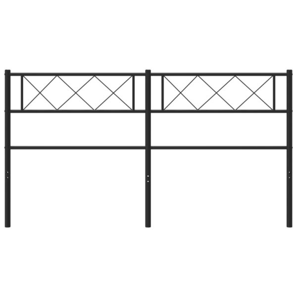 vidaXL Metal Headboard Black 59.1" - Image 3