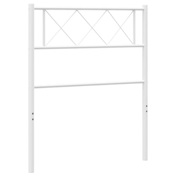 vidaXL Metal Headboard White 39.4" - Image 2