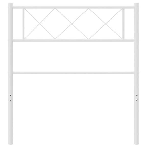 vidaXL Metal Headboard White 39.4" - Image 3