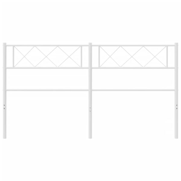 vidaXL Metal Headboard White 59.1" - Image 3