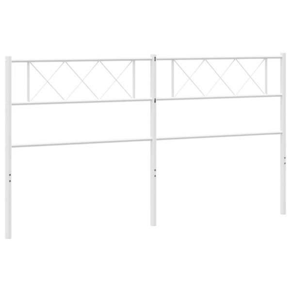 vidaXL Metal Headboard White 70.9" - Image 5