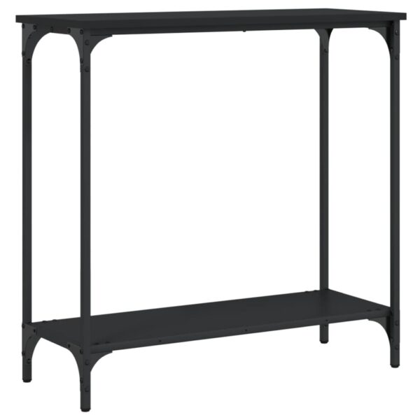 vidaXL Console Table Black 29.5"x12"x29.5" Engineered Wood - Image 2