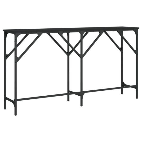 vidaXL Console Table Black 55.1"x11.4"x29.5" Engineered Wood - Image 6