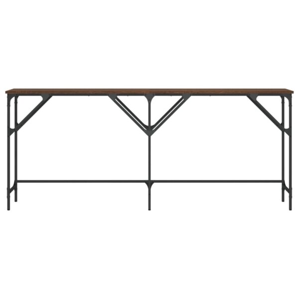 vidaXL Console Table Brown Oak 70.9"x11.4"x29.5" Engineered Wood - Image 4