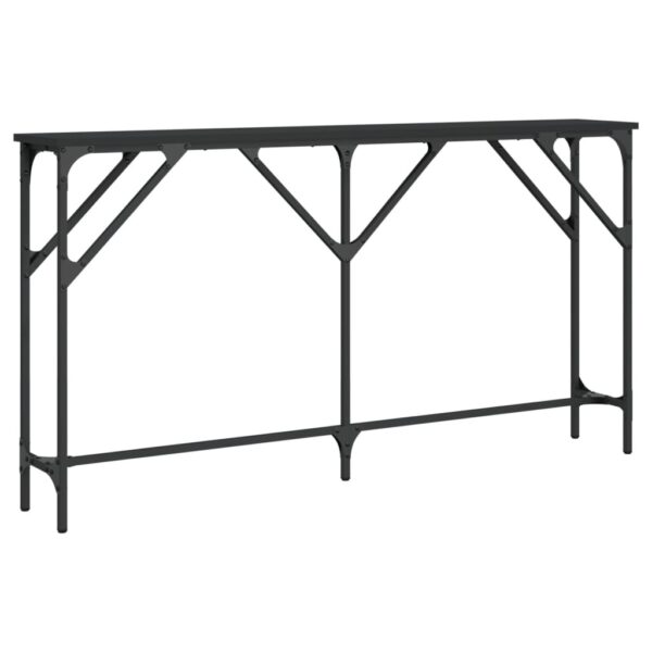 vidaXL Console Table Black 55.1"x9.1"x29.5" Engineered Wood - Image 2