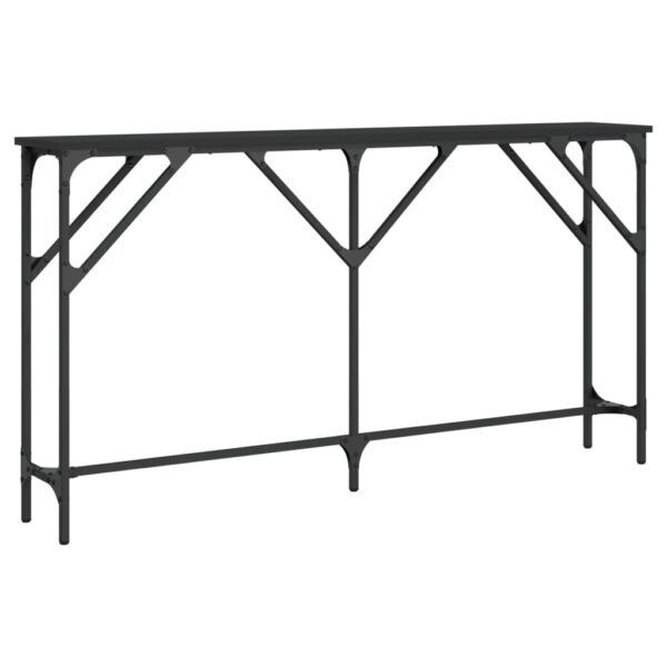 vidaXL Console Table Black 55.1"x9.1"x29.5" Engineered Wood - Image 6