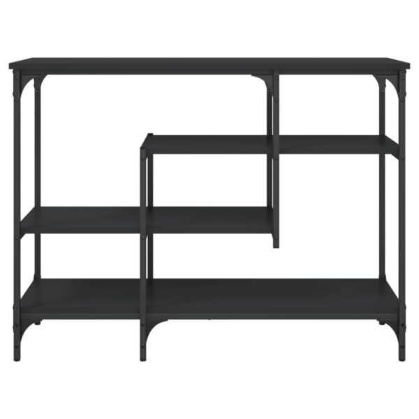 vidaXL Console Table with Shelves Black 39.4"x13.8"x29.5" - Image 4