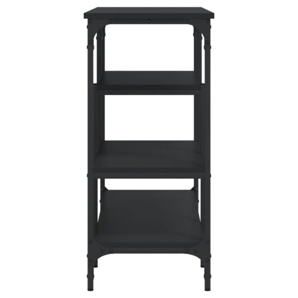 vidaXL Console Table with Shelves Black 39.4"x13.8"x29.5" - Image 5