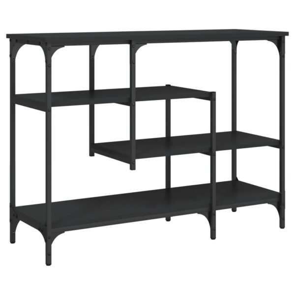 vidaXL Console Table with Shelves Black 39.4"x13.8"x29.5" - Image 6