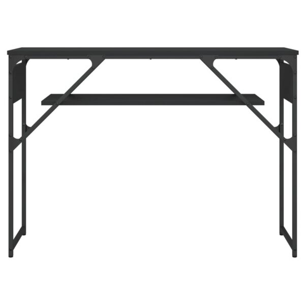 vidaXL Console Table with Shelf Black 41.3"x11.8"x29.5" Engineered Wood - Image 4