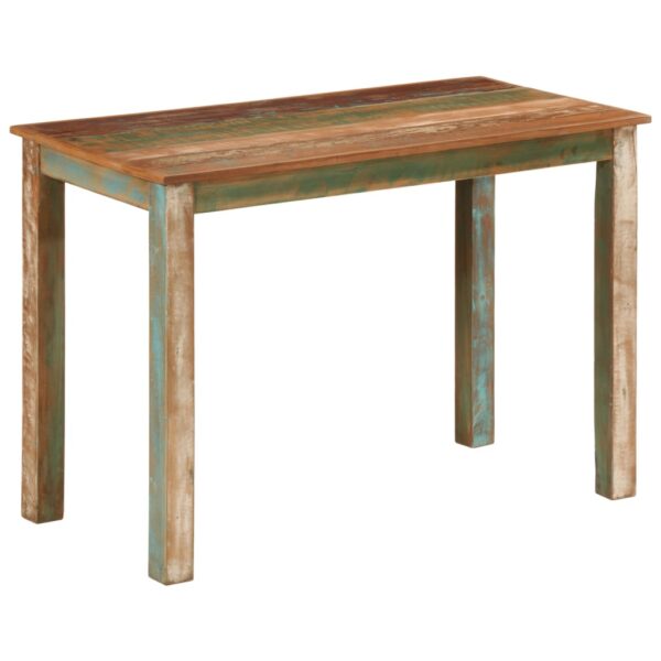 vidaXL Dining Table 43.3"x21.7"x29.9" Solid Wood Reclaimed - Image 4