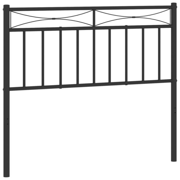 vidaXL Metal Headboard Black 39.4" - Image 2