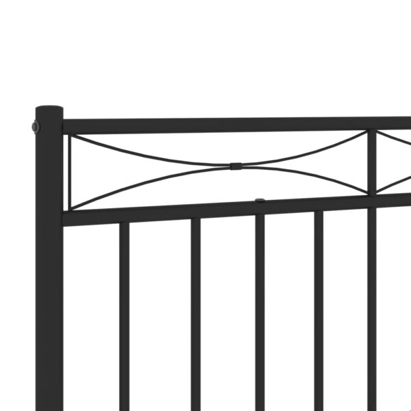 vidaXL Metal Headboard Black 39.4" - Image 5