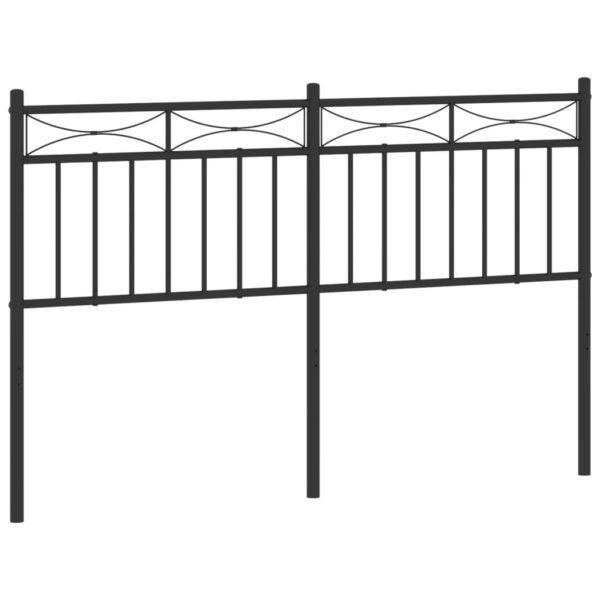 vidaXL Metal Headboard Black 53.1" - Image 2