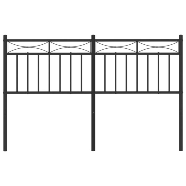 vidaXL Metal Headboard Black 53.1" - Image 3