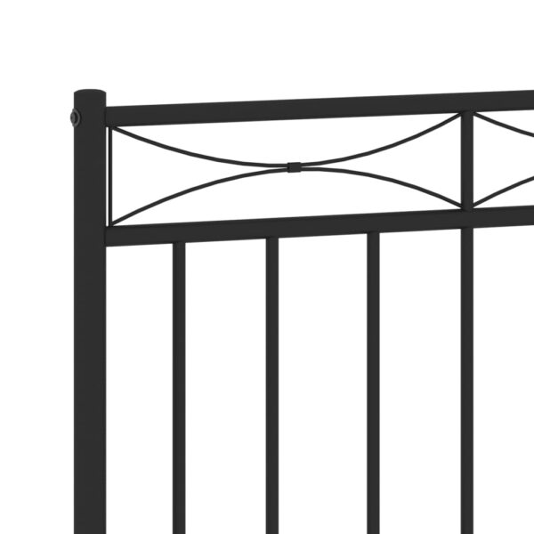 vidaXL Metal Headboard Black 53.1" - Image 5