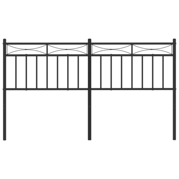 vidaXL Metal Headboard Black 59.1" - Image 3