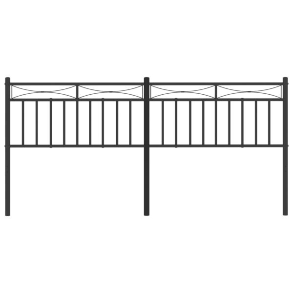 vidaXL Metal Headboard Black 70.9" - Image 3