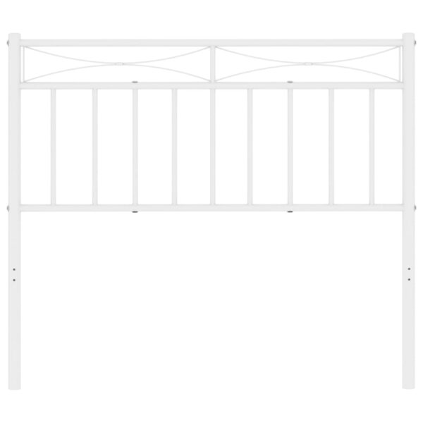 vidaXL Metal Headboard White 39.4" - Image 3