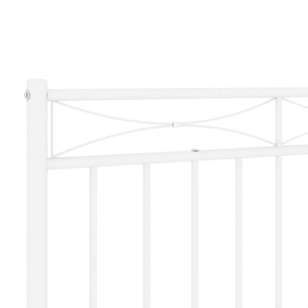 vidaXL Metal Headboard White 39.4" - Image 5