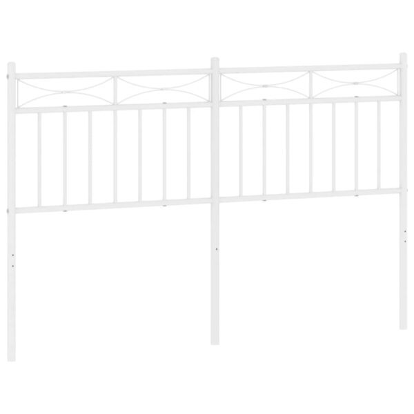 vidaXL Metal Headboard White 53.1" - Image 2