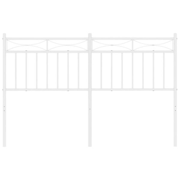 vidaXL Metal Headboard White 53.1" - Image 3